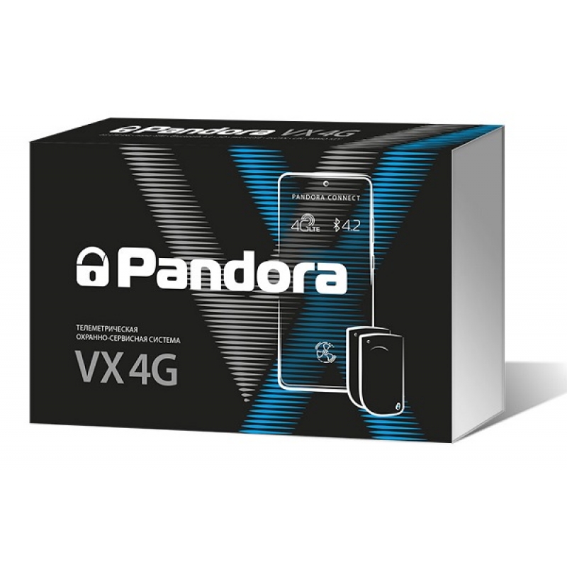 Pandora VX-4G, безбрелковая, с двумя метками BT760, GSM-модем 4G/2G, силовой мод. запуска, Блютуз, 2CAN-Lin, сирена Pandora VX-4G, безбрелковая, с двумя метками BT760, GSM-модем 4G/2G, силовой мод. запуска, Блютуз, 2CAN-Lin, сирена