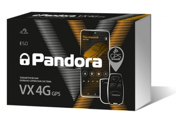 Pandora VX-4G GPS v.3, безбрелковая, с двумя метками BT760, GSM-модем 4G/2G, силовой мод. запуска, Блютуз, 2CAN-Lin, сирена и GPS- антенна