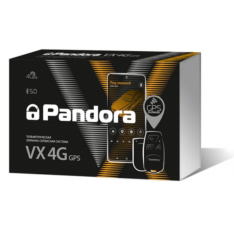 Pandora VX-4G GPS, безбрелковая, с двумя метками BT760, GSM-модем 4G/2G, силовой мод. запуска, Блютуз, 2CAN-Lin, сирена и GPS- антенна Pandora VX-4G GPS, безбрелковая, с двумя метками BT760, GSM-модем 4G/2G, силовой мод. запуска, Блютуз, 2CAN-Lin, сирена и GPS- антенна
