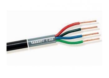 TASKER C268, акустический 4-жильный кабель, 16AWG+13AWG (2x1,5мм2 + 2х2,5мм2), бескислородная медь, Италия (бухта - 100 метров)