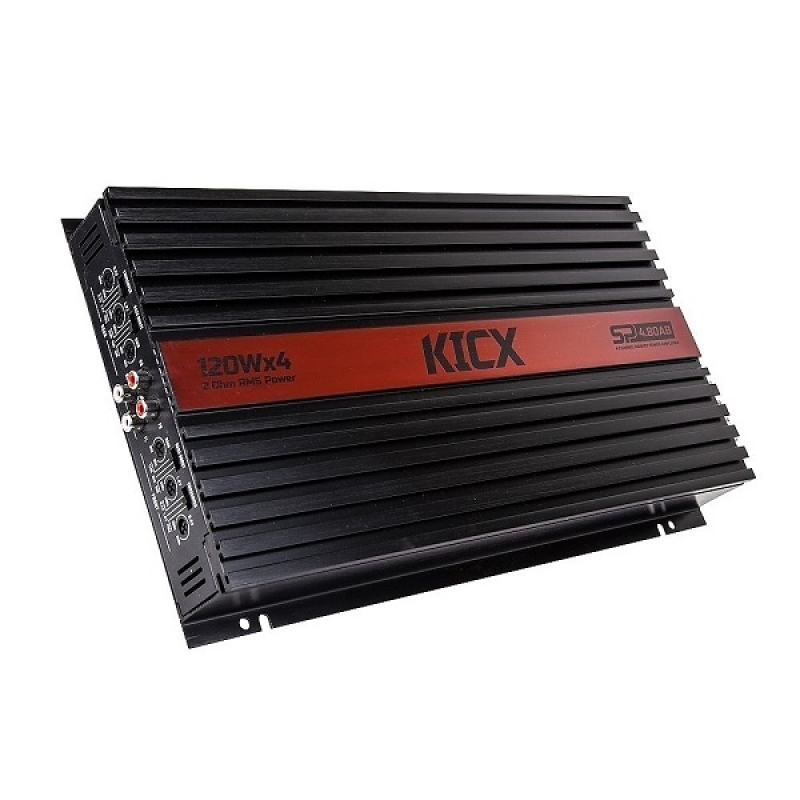 Усилитель KICX SP 4.80AB, 4х80Вт 4Ом, 4х120Bт 2Ом, Мост 2х240Bт