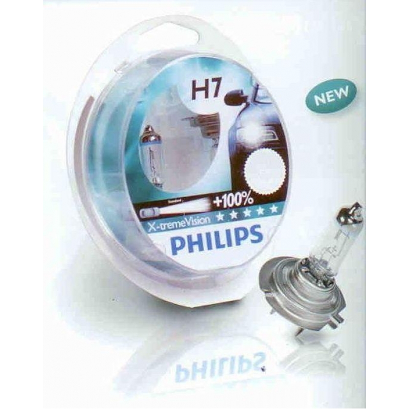 Галогеновая лампа Philips H1 X-treme Vision 2 шт