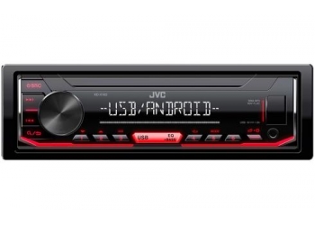 Автомагнитола JVC KD-X162, 1DIN, 4X50Вт, USB, AUX-вход, зарядка  ерез USB 1А, с поддержкой FLAC