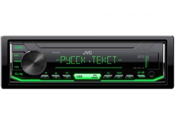 Автомагнитола JVC KD-X163, 1DIN, 4X50Вт, USB, AUX-вход, с поддержкой FLAC, УКВ