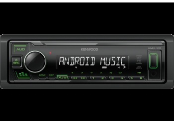 Автомагнитола KENWOOD KMM-105GY, 1DIN, 4X50Вт,тюнер/USB/AUX. Зел. подсв., FLAC, 1 пара лин.вых., 3-полосный параметр. эквалайзер
