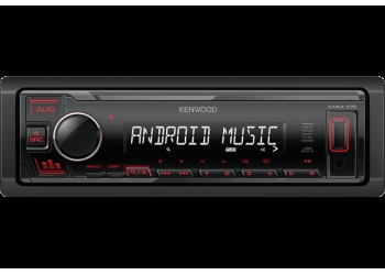 Автомагнитола KENWOOD KMM-105RY, 1DIN, 4X50Вт,тюнер/USB/AUX. крас. подсв., FLAC, 1 пара лин.вых., 3-полосный параметр. Эквалайзер