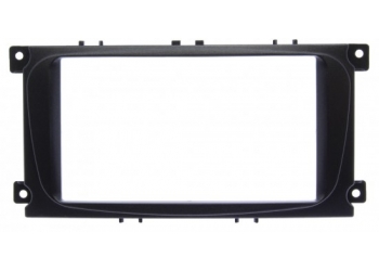 Рамка переходная  FORD FOCUS, C-MAX, S-MAX чернаясеребро  2DIN с 2007 + крепеж