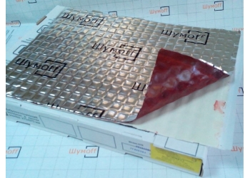 Шумофф L2 (0,37*0,27) - Материал вибропоглощающий, с мастикой низкой массы красного цвета