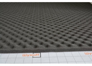 Шумофф Practik FLEX А15 (0,75м*1,00м*15мм) - шумопоглощающий материал, самоклеящийся акустический поролон. Рельеф волна Wave 3D пирамидка Шумофф Practik FLEX А15 (0,75м*1,00м*15мм) - шумопоглощающий материал, самоклеящийся акустический поролон. Рельеф волна Wave 3D пирамидка