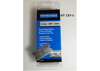 GT 137-1 Лезвия Personna (61-0045) из углеродистой стали для скребка GT 138,GT212,GT 109 (упаковка 100шт.) цена за штуку
