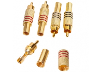 RCA коннектор PILOT PL-0751 черный, под пайку