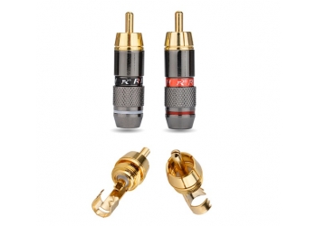 RCA коннектор Rich Tech 0646 черный, медь, позолоченный