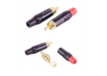 RCA коннектор Rich Tech 0653 красный, медь, позолоченный