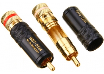RCA коннектор WBT-0144 красный, медь, позолоченный
