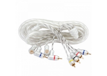 Межблочный кабель KICX MRCA45, 4RCA-4RCA, экран, 5 метров, медно-алюминиевый