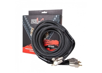 Межблочный кабель KICX SCV45, 4RCA-4RCA, экран, 5 метров, медь