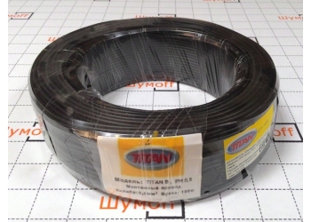 TITAN PM-0.5 черный, провод монтажный, катушка 100 метров
