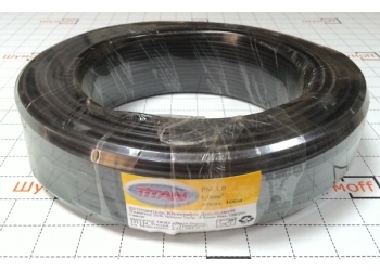 TITAN PM-1.0 черный, провод монтажный, катушка 100 метров